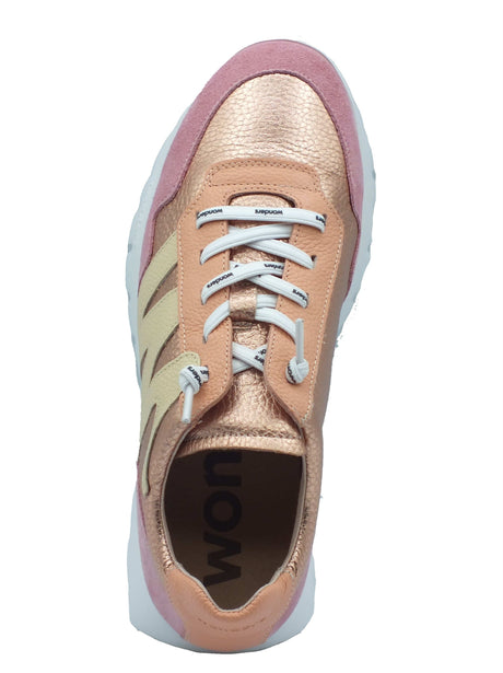 Wonders Wonders Sneakers Donna A-24101 Trend Blush Rame pelle rosa Rame