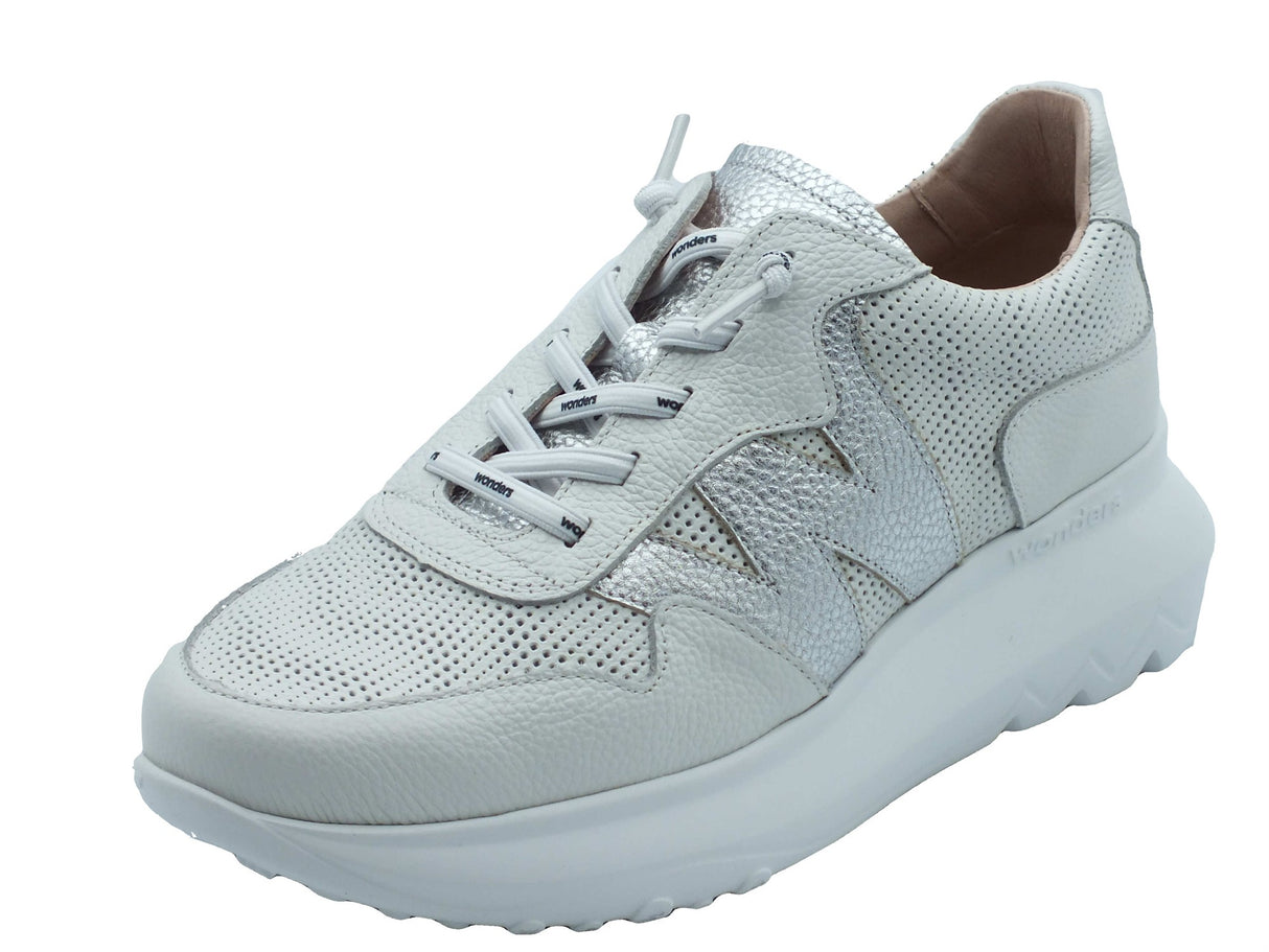 Wonders Wonders Sneakers Donna A-4021 Ultrafly Wild Off pelle bianco Wild Off