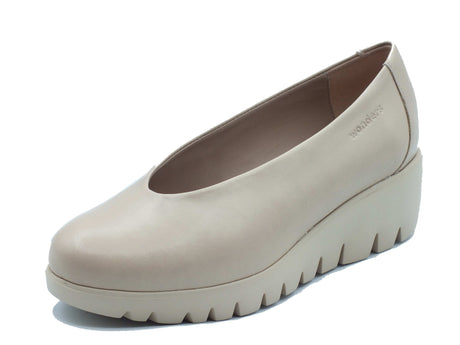 Wonders Wonders Decoltè con zeppa Donna C-33100 Sauvag Beige pelle beige Beige