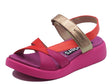 Wonders Wonders Sandali zeppa bassa Donna C-6552 Mar Wild Fucsia pelle fucsia Fucsia