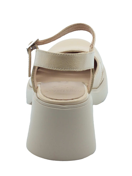 Wonders Wonders Sandali tacco basso Donna E-7131 Flytres Lack Beige pelle beige Beige