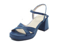Wonders Wonders Sandali tacco alto Donna G-6820 Zaida Tokat Baltic pelle blu Baltic