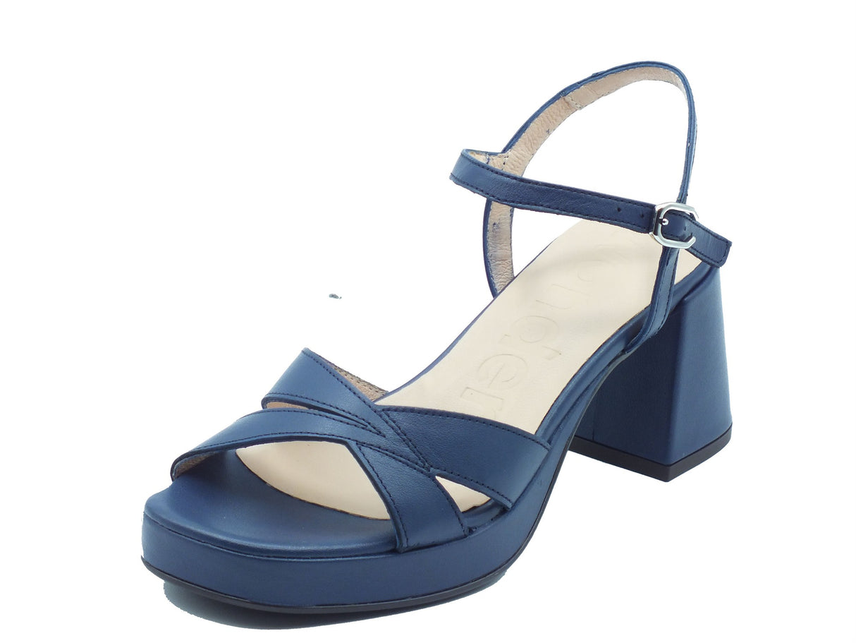 Wonders Wonders Sandali tacco alto Donna G-6820 Zaida Tokat Baltic pelle blu Baltic