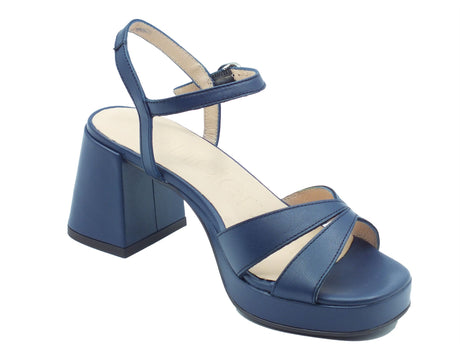 Wonders Wonders Sandali tacco alto Donna G-6820 Zaida Tokat Baltic pelle blu Baltic