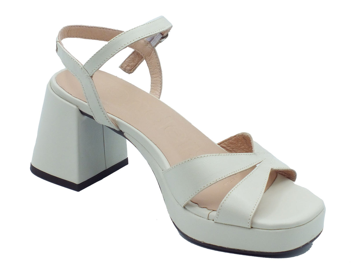 Wonders Wonders Sandali tacco alto Donna G-6820 Zaida Tokat Off pelle bianco Off