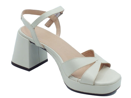 Wonders Wonders Sandali tacco alto Donna G-6820 Zaida Tokat Off pelle bianco Off