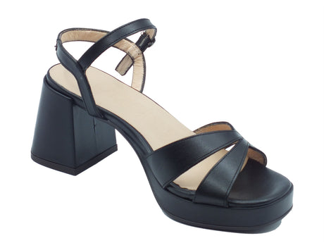 Wonders Wonders Sandali tacco alto Donna G-6820 Zaida Tokat Nero pelle nero Tokat Nero