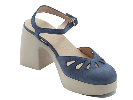 Wonders Wonders Sandali tacco alto Donna H-4991 Lady Nubuk Baltic pelle blu Baltic