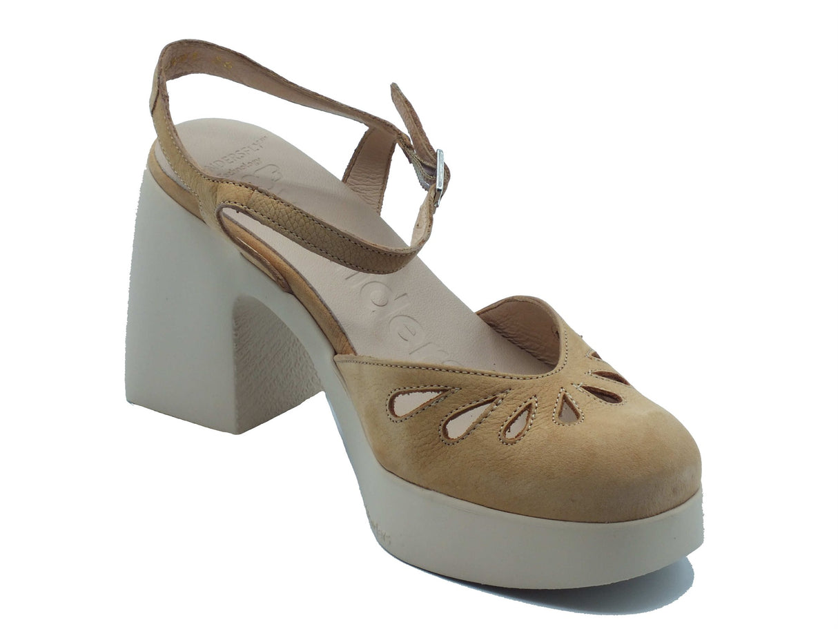 Wonders Wonders Sandali tacco alto Donna H-4991 Lady Nubuk Sand pelle beige Sand