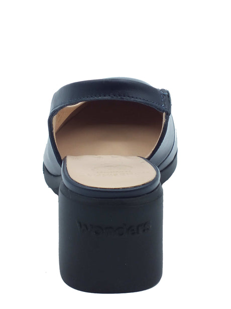 Wonders Wonders Sandali tacco basso Donna H-6710 Sauvag Noche pelle blu Noche