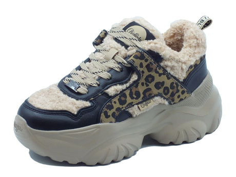 Buffalo Buffalo Sneakers Donna Bliss Warm Beige Black sintetico nero Beige Black