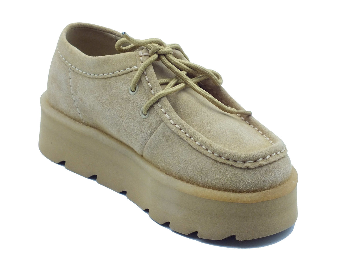 Clarks Clarks Scarpe Donna Meare Walla Maple Suede pelle beige Suede
