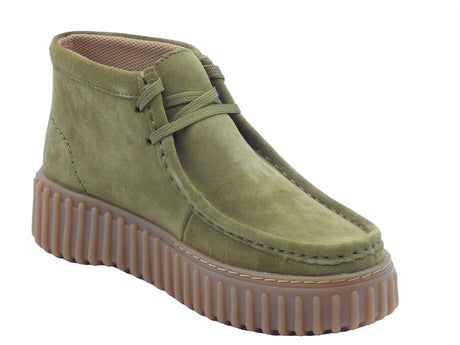 Clarks Clarks Scarpe Donna Torhill Moss Olive Suede pelle verde Olive Suede
