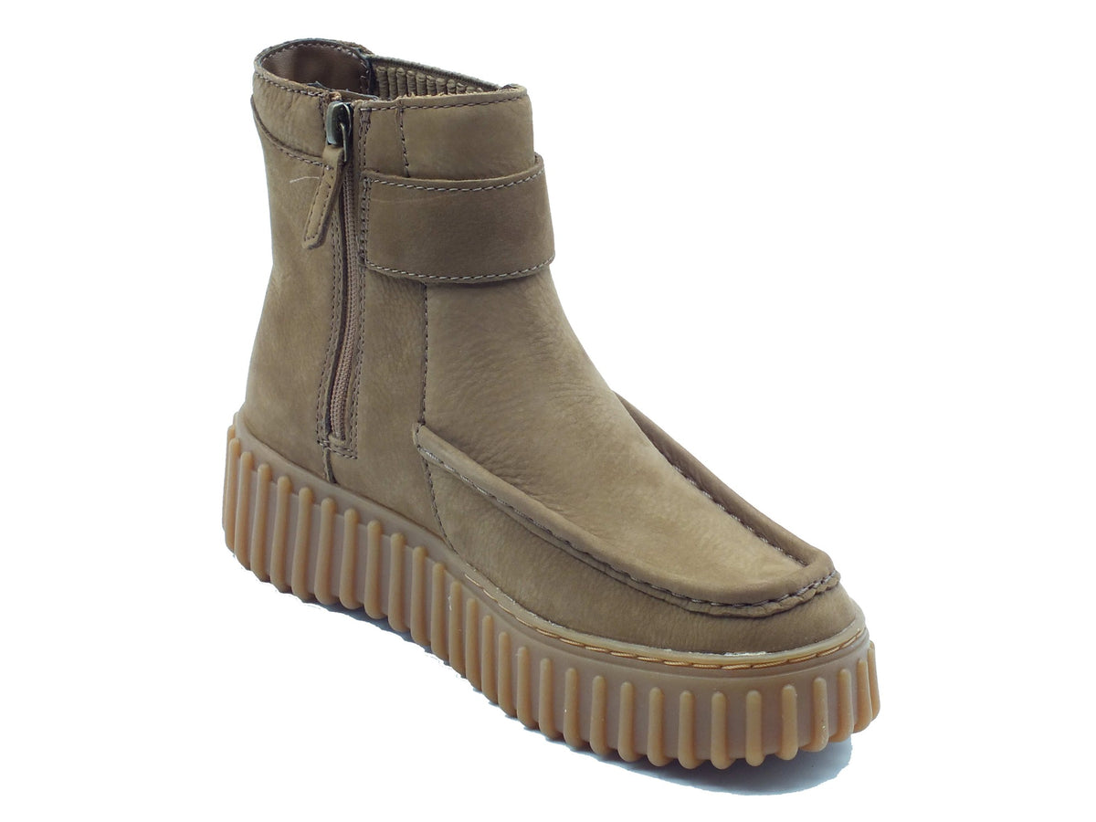 Clarks Clarks Scarpe Donna Torhill Buckle Walnut pelle marrone Walnut