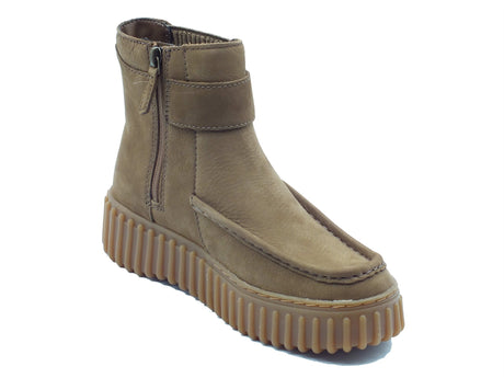 Clarks Clarks Scarpe Donna Torhill Buckle Walnut pelle marrone Walnut