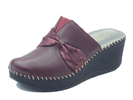 Cinzia Soft Cinzia Soft Sabot Donna IM41002 Bordò pelle rosso Bordò