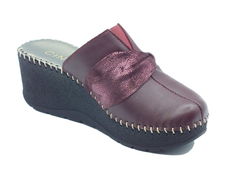 Cinzia Soft Cinzia Soft Sabot Donna IM41002 Bordò pelle rosso Bordò
