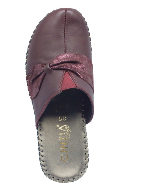 Cinzia Soft Cinzia Soft Sabot Donna IM41002 Bordò pelle rosso Bordò