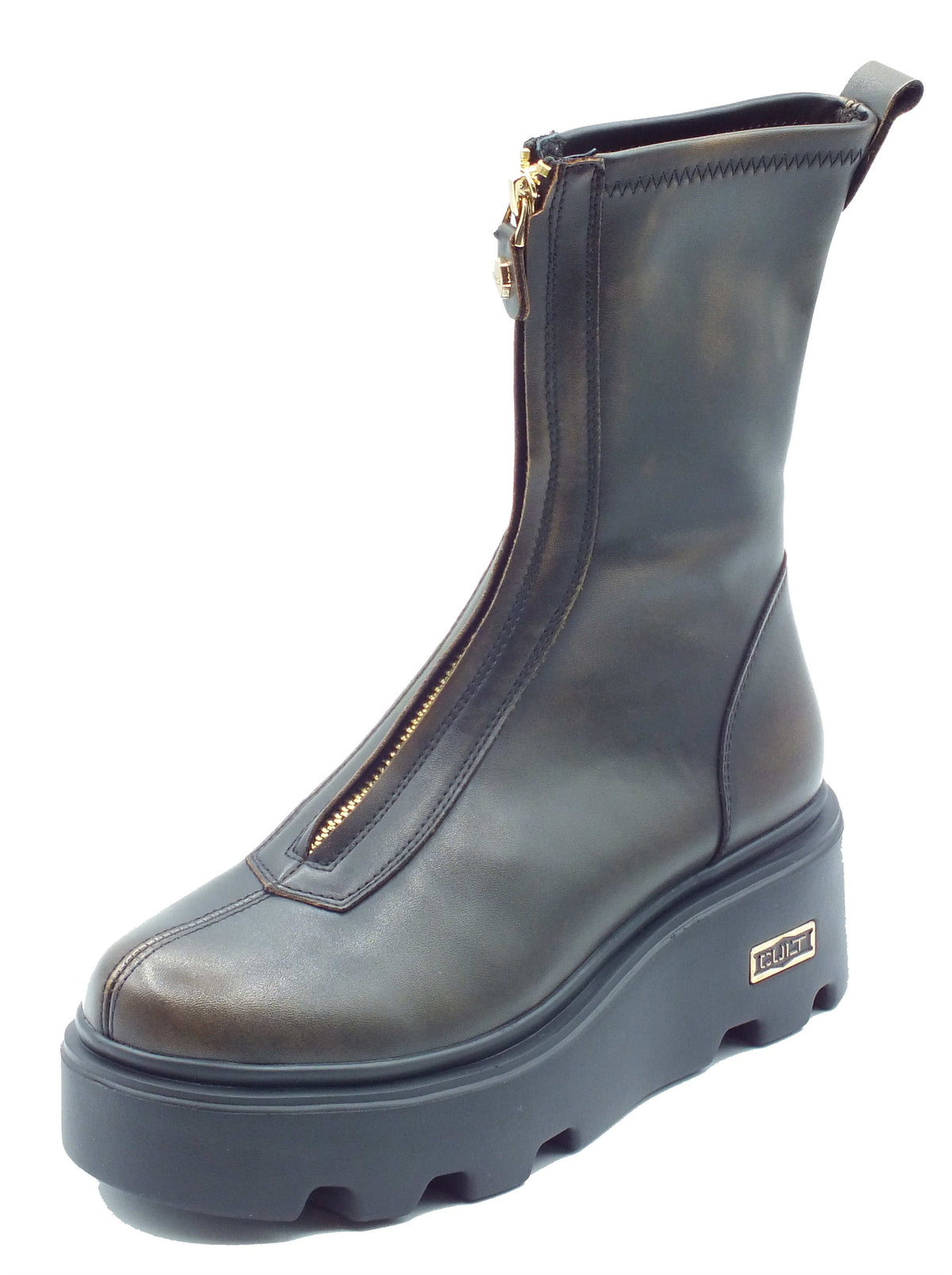 CULT CULT Tronchetti con zeppa Donna CLW355401 New Rock Brown pelle marrone Brown