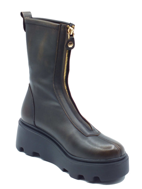 CULT CULT Tronchetti con zeppa Donna CLW355401 New Rock Brown pelle marrone Brown