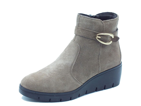 ENVAL Soft ENVAL Soft Tronchetti con zeppa Donna 2269022 Scam. Super Fango pelle marrone Fango