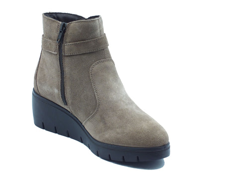 ENVAL Soft ENVAL Soft Tronchetti con zeppa Donna 2269022 Scam. Super Fango pelle marrone Fango