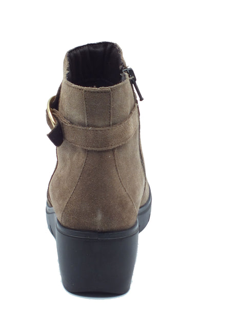 ENVAL Soft ENVAL Soft Tronchetti con zeppa Donna 2269022 Scam. Super Fango pelle marrone Fango