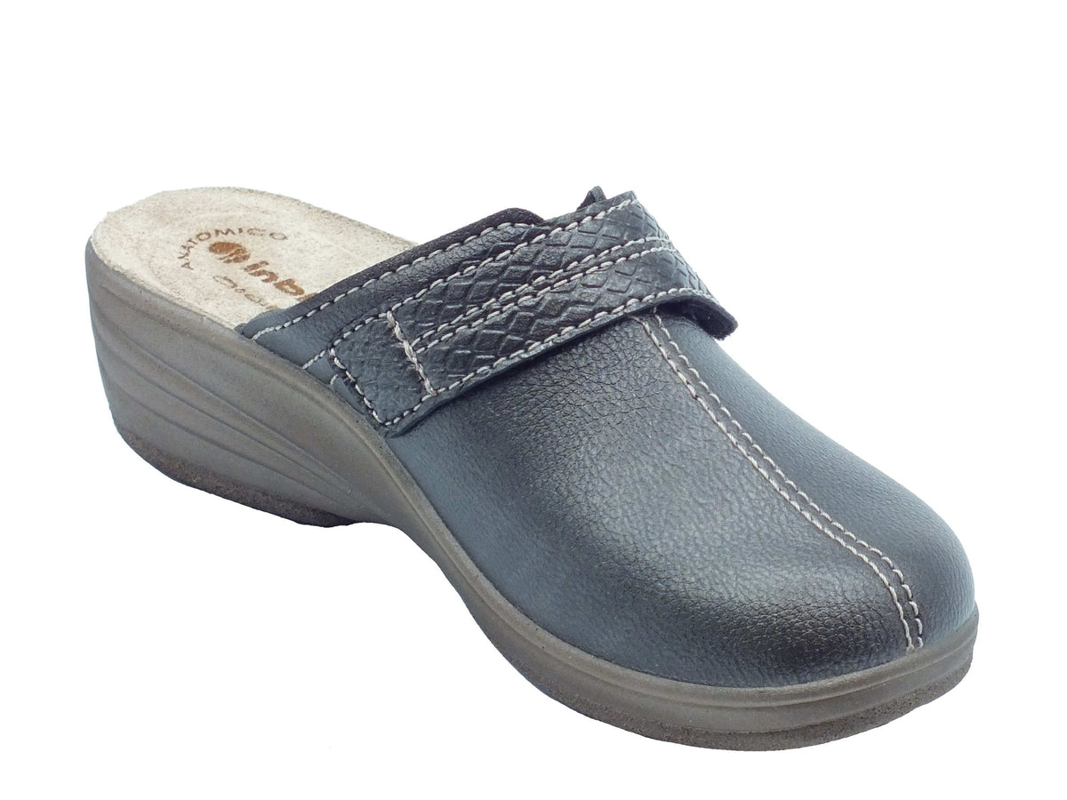 InBlu InBlu Pantofole Donna CK00005 Canna Fucile pelle grigio Canna di Fucile