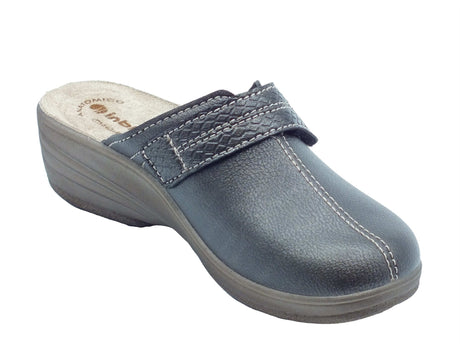 InBlu InBlu Pantofole Donna CK00005 Canna Fucile pelle grigio Canna di Fucile