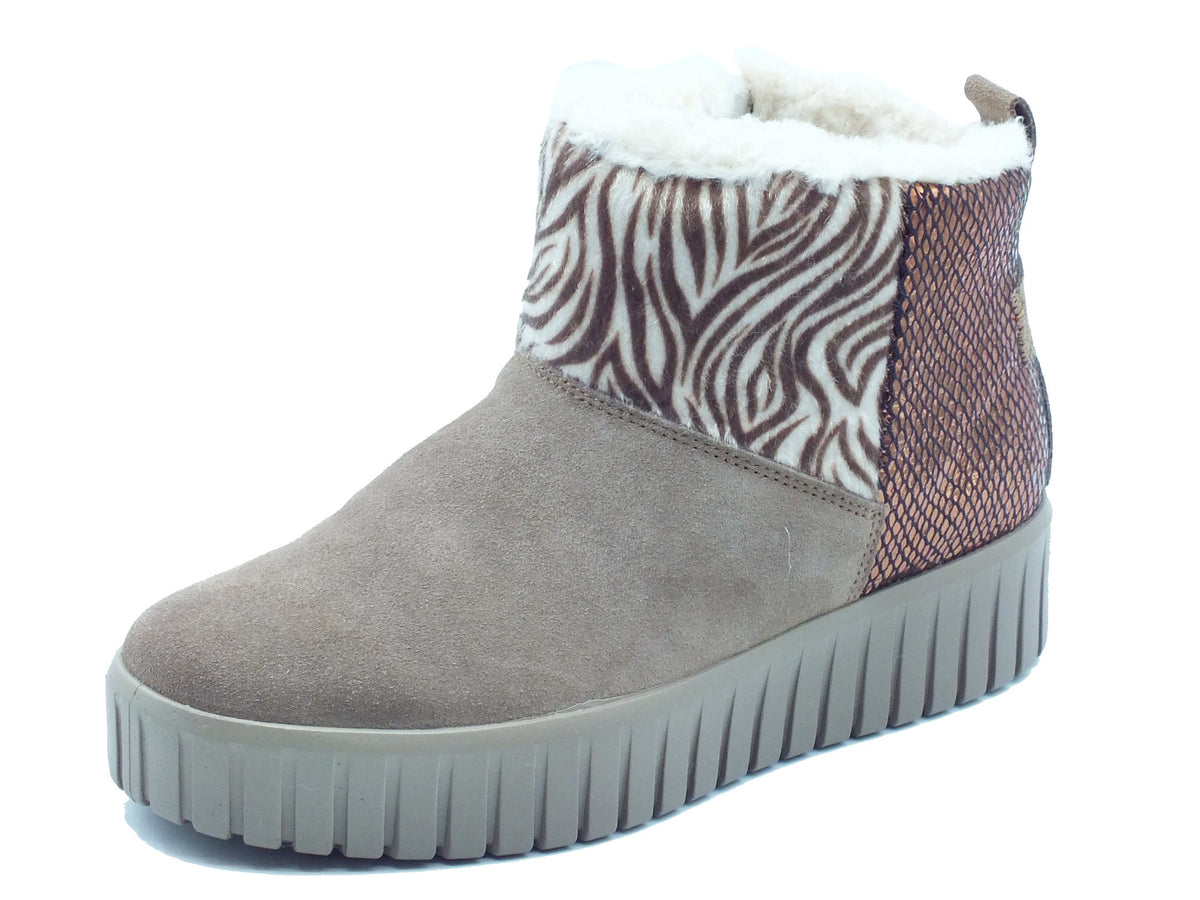 Igi&Co Igi&Co Tronchetti con zeppa Donna 2168811 Scam. Fango pelle marrone Fango