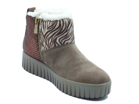 Igi&Co Igi&Co Tronchetti con zeppa Donna 2168811 Scam. Fango pelle marrone Fango