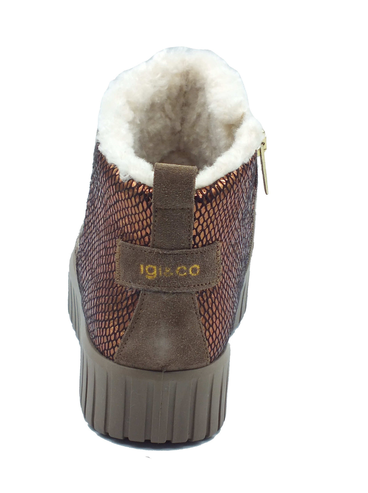 Igi&Co Igi&Co Tronchetti con zeppa Donna 2168811 Scam. Fango pelle marrone Fango