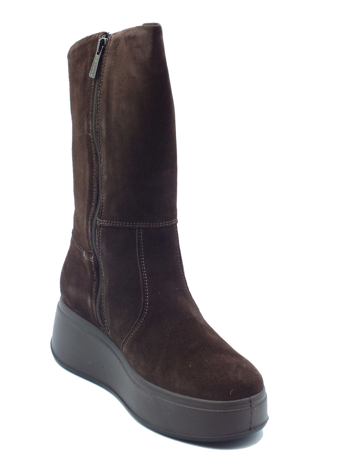 Igi&Co Igi&Co Tronchetti con zeppa Donna 2170611 Scam. Super T.Moro pelle marrone Testa di Moro