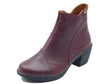 Jungla Jungla Tronchetti con tacco Donna 7518 Alaska Bordò pelle rosso Bordò