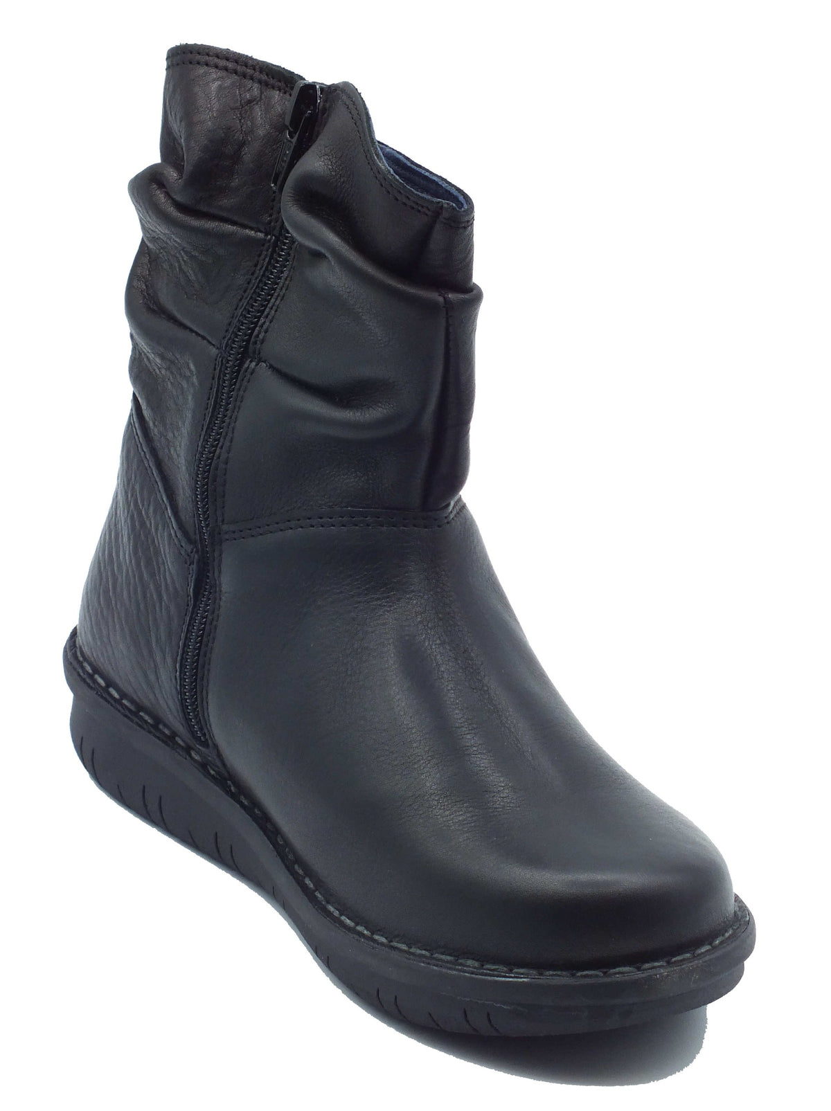 Jungla Jungla Tronchetti con zeppa Donna 7559 Alaska Negro pelle nero Negro