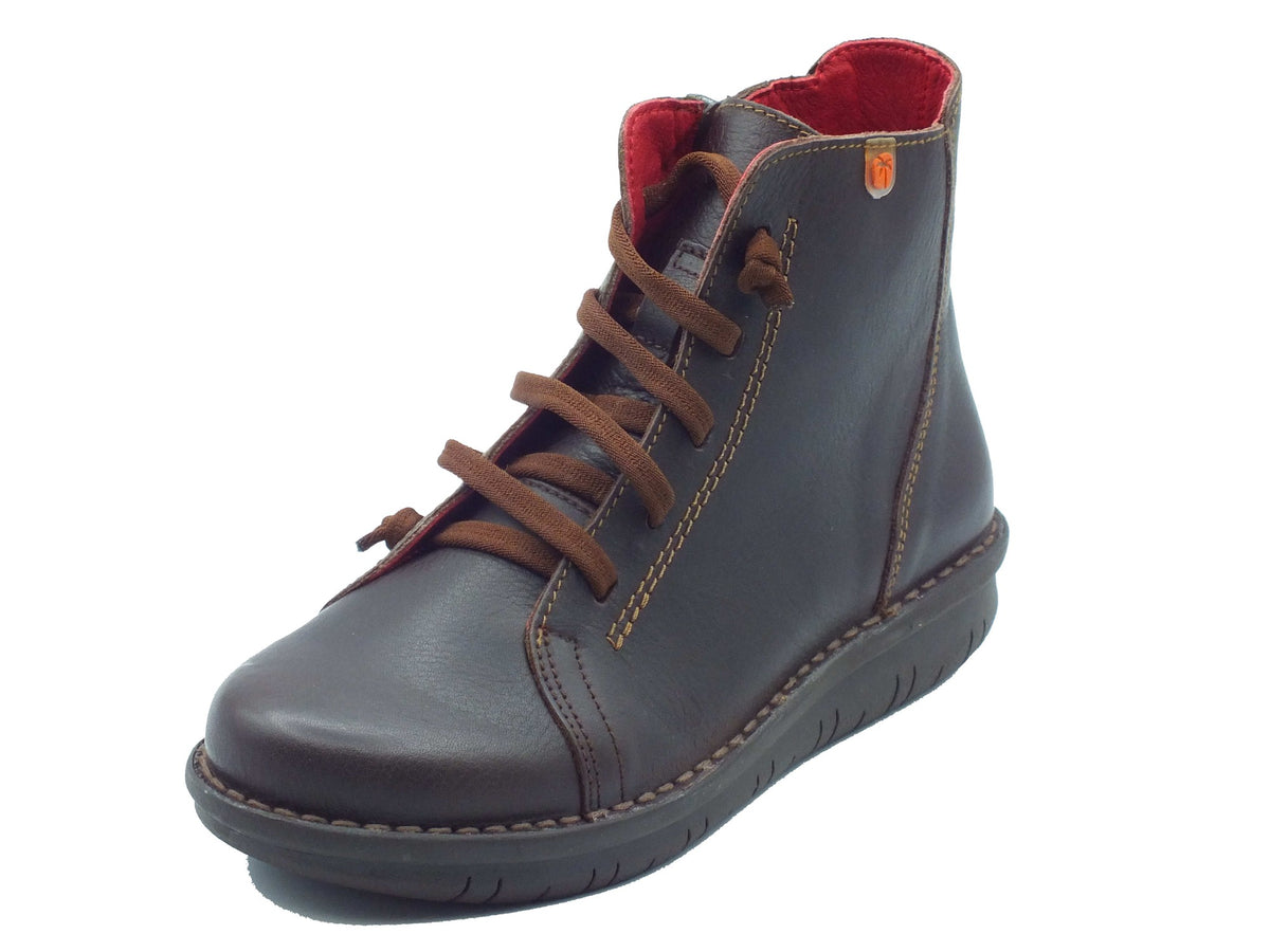 Jungla Jungla Tronchetti con zeppa Donna 7564 Alaska Cafe pelle marrone Cafe