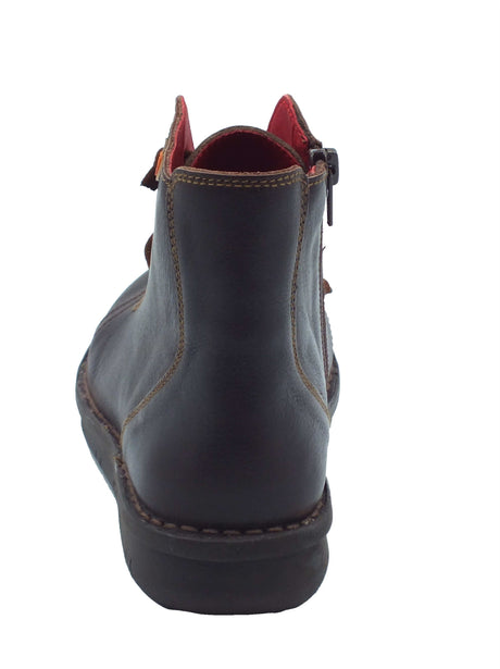 Jungla Jungla Tronchetti con zeppa Donna 7564 Alaska Cafe pelle marrone Cafe