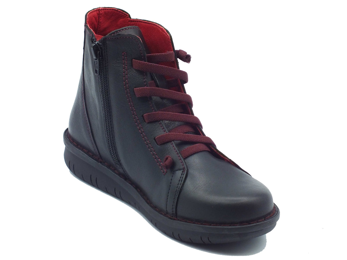 Jungla Jungla Tronchetti con zeppa Donna 7564 Yankee Negro pelle nero Negro