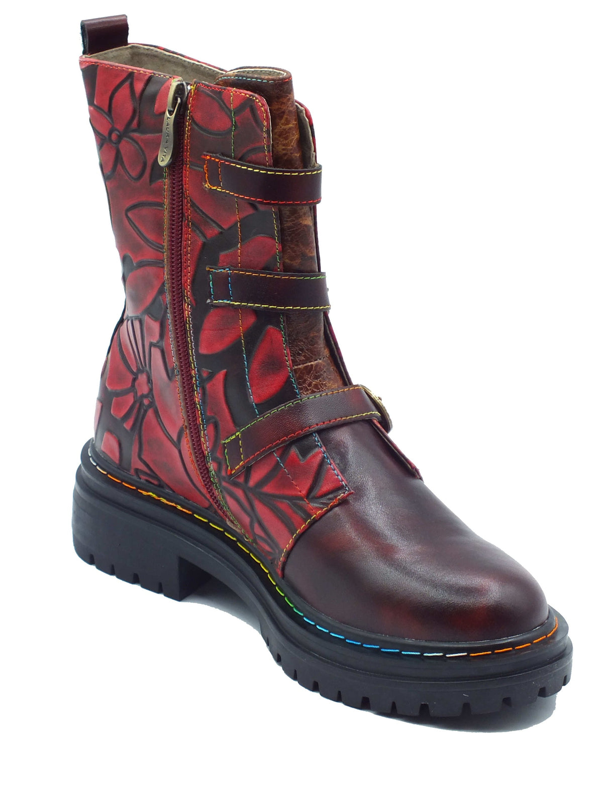 Laura Vita Laura Vita Tronchetti con tacco Donna 0008277 Kandyo Wine pelle rosso Wine