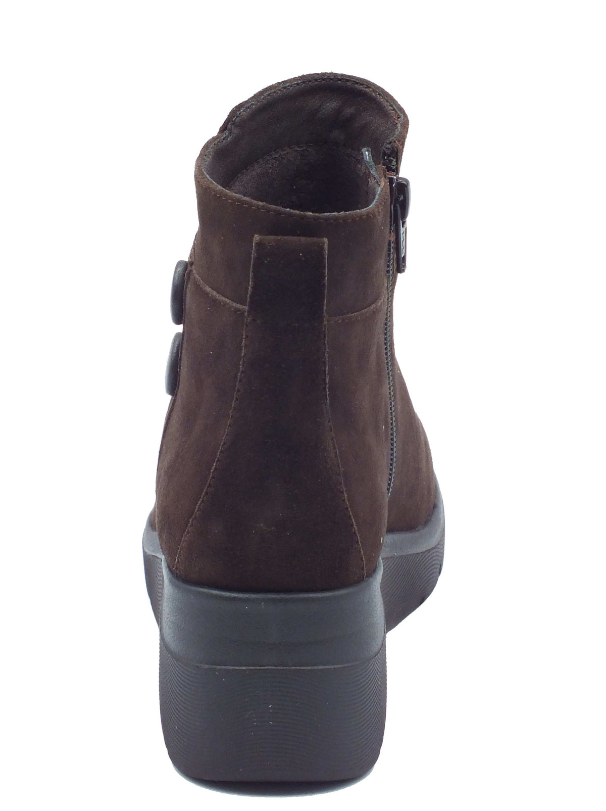Melluso Melluso Tronchetti con zeppa Donna K55315 Moro pelle marrone Moro
