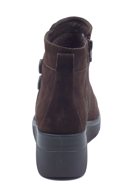 Melluso Melluso Tronchetti con zeppa Donna K55315 Moro pelle marrone Moro