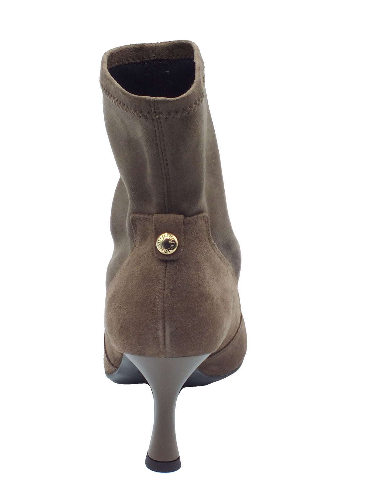 Nero Giardini Nero Giardini Tronchetti con tacco Donna I514483DE Velour Col. Spago pelle marrone Spago