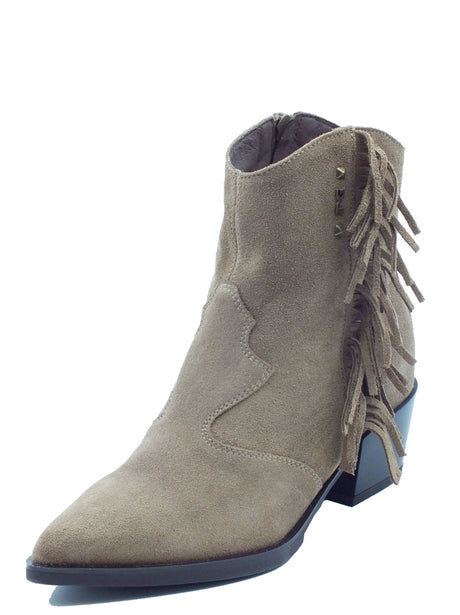 Nero Giardini Nero Giardini Tronchetti con tacco Donna I617120D Velour Col. Fango pelle marrone Fango