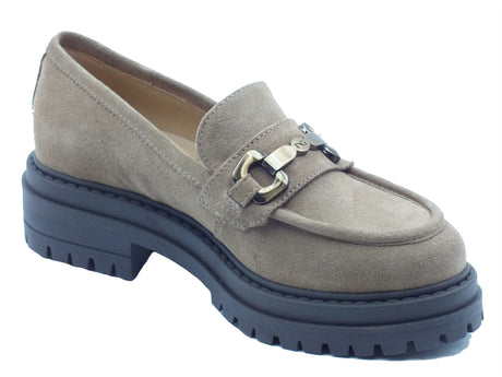 Nero Giardini Nero Giardini Mocassini Donna I617170D Velour Col. Fango pelle beige Fango