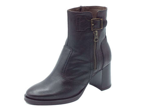 Nero Giardini Nero Giardini Tronchetti con tacco Donna I617231D Kronos Col. Ebony pelle marrone Ebony