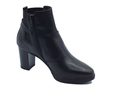Nero Giardini Nero Giardini Tronchetti con tacco Donna I617260D Guanto Col. Nero pelle nero Nero