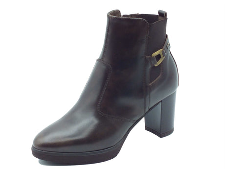 Nero Giardini Nero Giardini Tronchetti con tacco Donna I617261D Manolete Col. Coffè pelle marrone Caffè