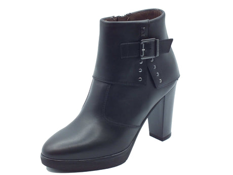 Nero Giardini Nero Giardini Tronchetti con tacco Donna I617273D Guanto Col. Nero pelle nero Nero