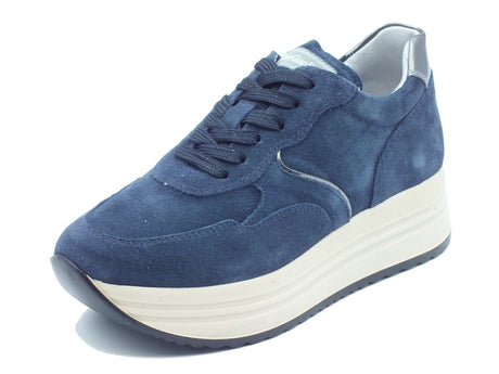 Nero Giardini Nero Giardini Sneakers Donna I617341D Velour Col. Incanto pelle blu Incanto