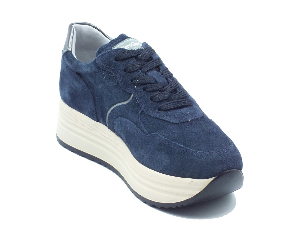 Nero Giardini Nero Giardini Sneakers Donna I617341D Velour Col. Incanto pelle blu Incanto